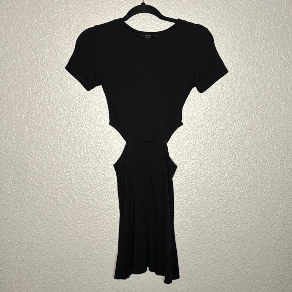 Forever 21 Black Mini dress with hip side cutouts, Small